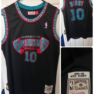 Mitchell & Ness Black Jersey with Teal and Red Trim